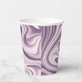 抽象芸術紫の液体大理石 紙コップ (右)