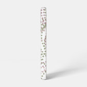 抽象芸術紫の緑の白いドット SAMSUNG GALAXYケース (左側面)