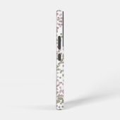 抽象芸術紫の緑の白いドット SAMSUNG GALAXYケース (右側面)