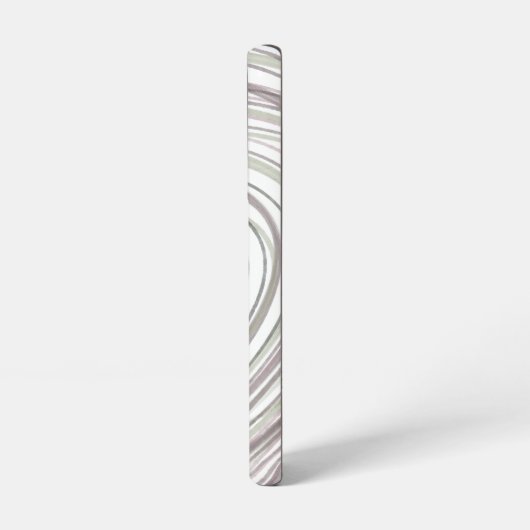 抽象芸術紫の緑の白い渦巻き SAMSUNG GALAXYケース (左側面)