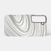 抽象芸術紫の緑の白い渦巻き SAMSUNG GALAXYケース (裏面横)