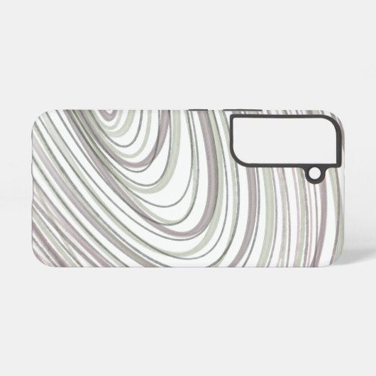 抽象芸術紫の緑の白い渦巻き SAMSUNG GALAXYケース (裏面横)