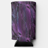 抽象芸術紫の羽毛 スリム缶クーラー (正面)