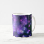 抽象芸術紫の背景テクスチャ コーヒーマグカップ (正面右)