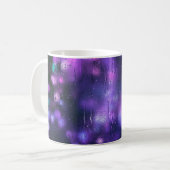抽象芸術紫の背景テクスチャ コーヒーマグカップ (正面左)