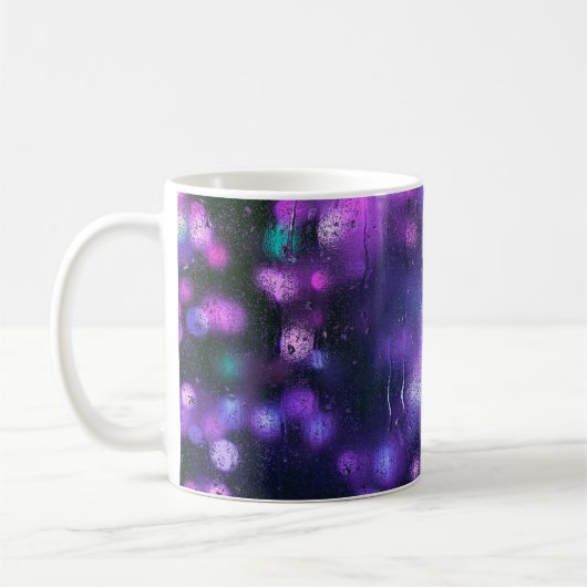 抽象芸術紫の背景テクスチャ コーヒーマグカップ (左)