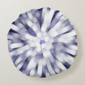 抽象芸術紫の背景フラクタル爆発星 ラウンドクッション (裏面)