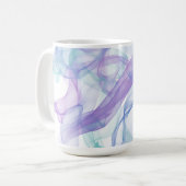 抽象芸術紫の霞 コーヒーマグカップ (正面左)