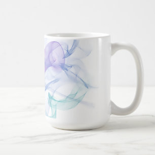 抽象芸術紫の霞 コーヒーマグカップ