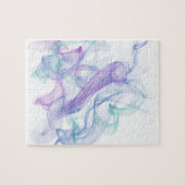 抽象芸術紫の霞 ジグソーパズル (横)