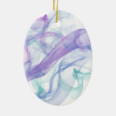 抽象芸術紫の霞 セラミックオーナメント (裏面)