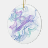 抽象芸術紫の霞 セラミックオーナメント (左)