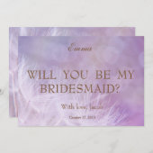 抽象芸術紫の《写真》ぼけ味は私の花嫁になる 招待状 (正面/裏面)
