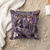 抽象芸術紫アメジスト石英大理石花崗岩 クッション (ブランケット)