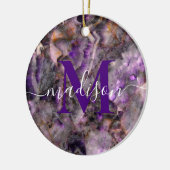 抽象芸術紫アメジスト石英大理石花崗岩 セラミックオーナメント (左)