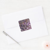 抽象芸術紫アメジスト石英、紫色の花崗岩 スクエアシール (封筒)