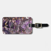 抽象芸術紫アメジスト石英、紫色の花崗岩 ラゲッジタグ (正面横)