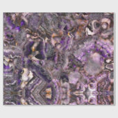 抽象芸術紫アメジスト石英、紫色の花崗岩 ラッピングペーパー (フラット)