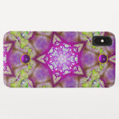 抽象芸術紫グリーン明るい赤紫色星(宝石あり) Case-Mate iPhoneケース (裏面(横))