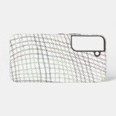 抽象芸術紫グリーン白ひずみ織物 SAMSUNG GALAXYケース (裏面横)