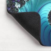 抽象芸術紫ターコイズグラデーション緩和曲線フラクタル マウスパッド (コーナー)