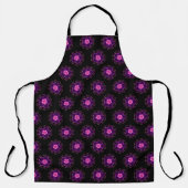 抽象芸術紫ピンクの花 エプロン (正面)