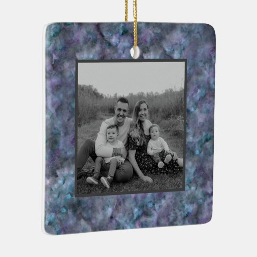 抽象芸術紫ブルーティール(緑がかった色)石英大理石花崗岩 セラミックオーナメント (右)