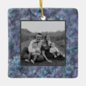 抽象芸術紫ブルーティール(緑がかった色)石英大理石花崗岩 セラミックオーナメント (正面)