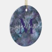 抽象芸術紫ブルーティール(緑がかった色)石英大理石花崗岩 セラミックオーナメント (右)