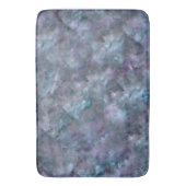 抽象芸術紫ブルーティール（緑がかった色）石英大理石花崗岩 バスマット (正面縦)
