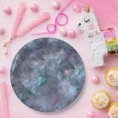 抽象芸術紫ブルーティール（緑がかった色）石英大理石花崗岩 ペーパープレート (パーティー)