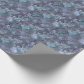 抽象芸術紫ブルーティール（緑がかった色）石英大理石花崗岩 ラッピングペーパー (角)