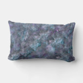 抽象芸術紫ブルーティール（緑がかった色）石英大理石花崗岩 ランバークッション (裏面)