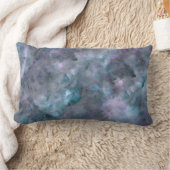 抽象芸術紫ブルーティール（緑がかった色）石英大理石花崗岩 ランバークッション (ブランケット)