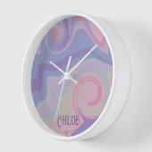 抽象芸術紫モダンパーソナライズされた吸光度 壁時計 (傾斜)