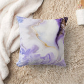 抽象芸術紫大理石 クッション (ブランケット)