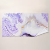 抽象芸術紫大理石 バスタオル (バスタオル)
