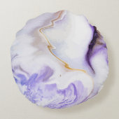 抽象芸術紫大理石 ラウンドクッション (裏面)