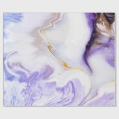 抽象芸術紫大理石 ラッピングペーパー (フラット)