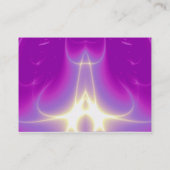 抽象芸術紫明るい赤紫色白色光波 名刺 (裏面)