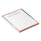 抽象芸術紫縁ど緑 ノートパッド (アングル)