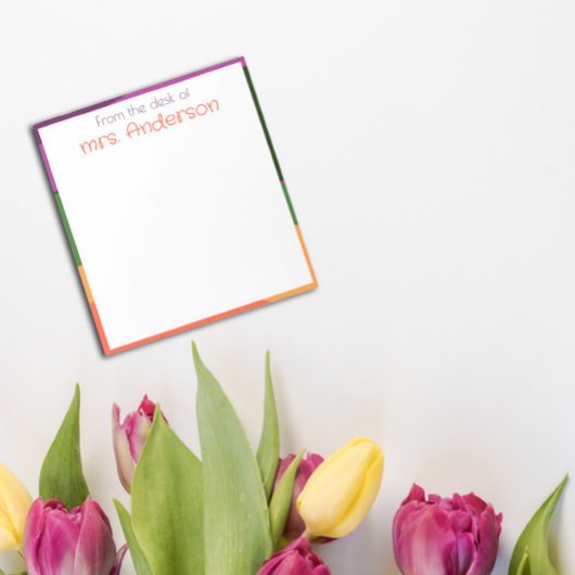 抽象芸術紫縁ど緑 ノートパッド