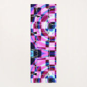 抽象芸術紫色のピンク色の正方形の幾何学的パターン ヨガマット (裏面)
