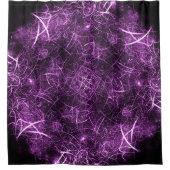 抽象芸術紫色のフラクタルシャワーカーテン シャワーカーテン (正面)