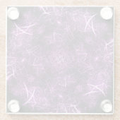 抽象芸術紫色のフラクタル_コユニークスター ガラスコースター (裏面)