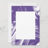 抽象芸術紫色のブラシストローク写真の卒業 サンキューカード (裏面)