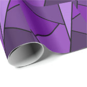 抽象芸術紫色のポリゴン ラッピングペーパー (ロールコーナー)