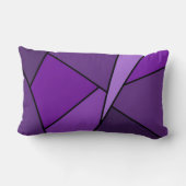 抽象芸術紫色のポリゴン ランバークッション (裏面)