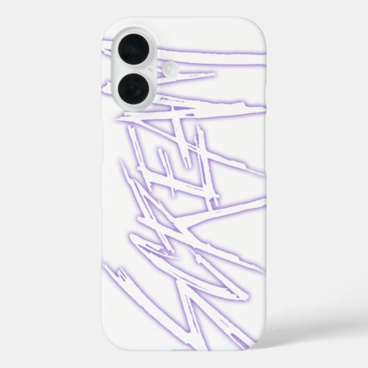 抽象芸術紫色の悲鳴レタリングの秘密画像 Case-Mate iPhoneケース (裏面)