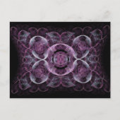 抽象芸術紫色の渦巻きフラクタルアートデザインギフト ポストカード (正面)